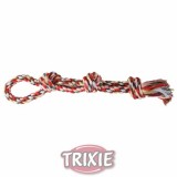 3275 Игрушка "TRIXIE" для собаки "DENTAfun" в виде веревки с тремя узлами, хлопковая, 500г/60см