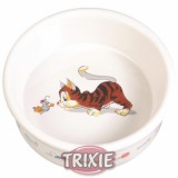 4007 Миска "TRIXIE", керамическая, для кошек с изображением 0,2л/диам.11см