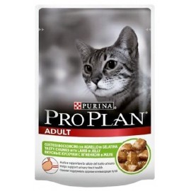 Пресервы Pro Plan для взрослых кошек кусочки в желе (ягнёнок), 85г