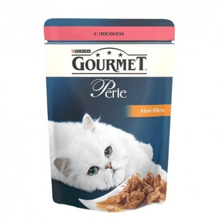 GOURMET Perle Лосось Мини-филе в подливке, для кошек (85 г)