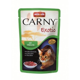 CARNY Exotic Ostrich Meat - влажный корм для кошек с мясом страуса (упаковка 12 штук по 85г)