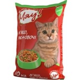 Мяу! сухой корм для кошек с мясом, рисом и овощами