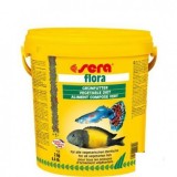 Sera Flora - корм для преимущественно растительноядных рыб, живородящих зубастых карпов и цихлид, 10л (2кг)