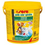 Sera Goldy Color Spirulina - специальный корм для усиления яркости окраски для золотых рыбок и др. холодноводных рыб, 3,8кг
