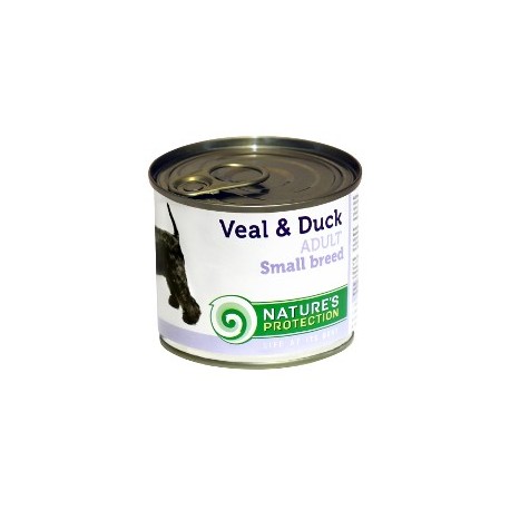 NP Dog Adult Small Breed Veal & Duck - корм c телятиной и уткой для взрослых собак маленьких пород (упаковка 6 штук по 200г)
