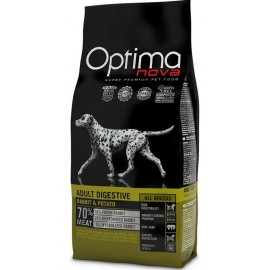 Optima Nova Adult Digestive Rabbit&Potato - беззерновой корм для собак с проблемами пищеварения с кроликом и картофелем