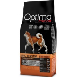 Optima Nova Adult Sensitive Salmon&Potato - беззерновой корм для собак с чувствительным пищеварением с лососем и картофелем