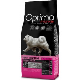 Optima Nova Puppy Sensitive Salmon&Potato - беззерновой корм для щенков с чувствительным пищеварением с лососем и картофелем