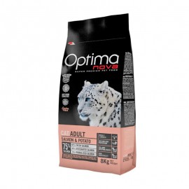 Optima Nova Adult  Salmon&Potato - сухой беззерновой корм для кошек с лососем и картофелем