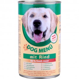 DOG Menu полнорационный консервированный корм для собак, с говядиной (40 штук по 415г.)