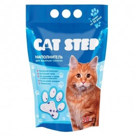 Cat Step - силикагелевый наполнитель для кошек, 3,8л.
