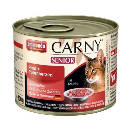 Carny Senior (для кошек старше 7 лет) - с говядиной и сердцем индейки, 200г