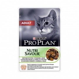 Пресервы Pro Plan NUTRI SAVOUR - для кошек с ягненком в желе (упаковка 24 штуки по 85г)