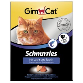 Gimpet Schnurries Витаминизированные сердечки с таурином и лососем для кошек (650шт)