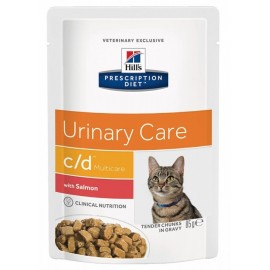 Пресервы Hill's PD Feline с/d Salmon - для кошек для лечения мочекаменной болезни с лососем, 85 г (упаковка 12 штук)