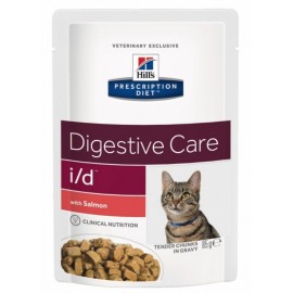 Пресервы Hill's PD Feline i/d Salmon - для кошек для лечения заболеваний желудка с лососем, 85 г (упаковка 12 штук)
