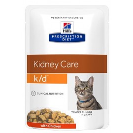 Пресервы Hill's PD Feline k/d Chicken - для кошек для лечения почечной недостаточности с курицей, 85 г (упаковка 12 штук)