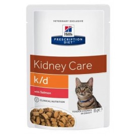 Пресервы Hill's PD Feline k/d Salmon - для кошек для лечения почечной недостаточности с лососем, 85 г (упаковка 12 штук)