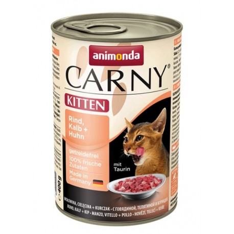 Carny Kitten - с телятиной и курицей, 400г