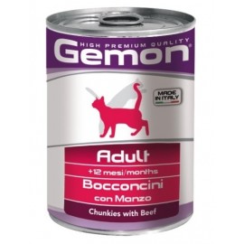 Gemon Cat Adult - консервы для кошек с кусочками говядины, 415г