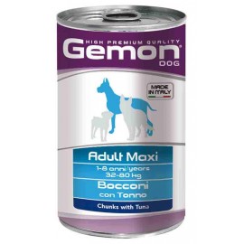 Gemon Dog Maxi Adult Tuna - консервы для собак крупных пород с кусочками лосося, 1250г